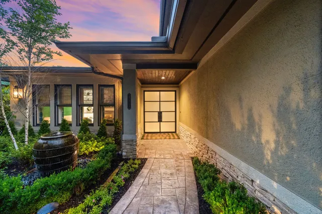 a front view of a house