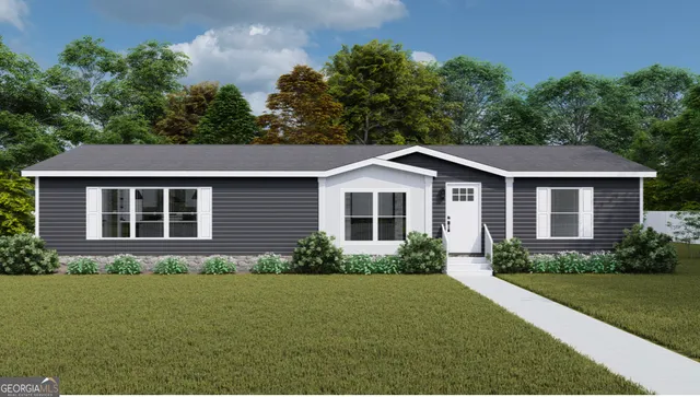 a view of a house with a yard