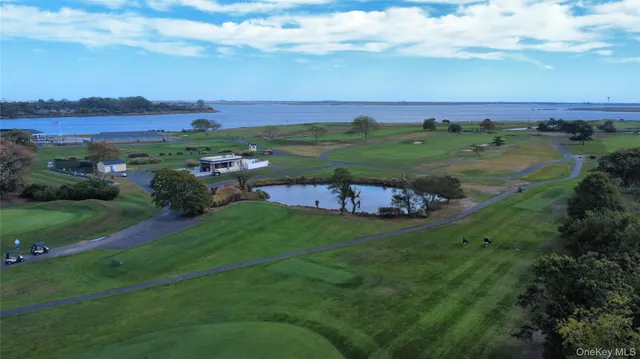 a view of a lake with a mountain in the background