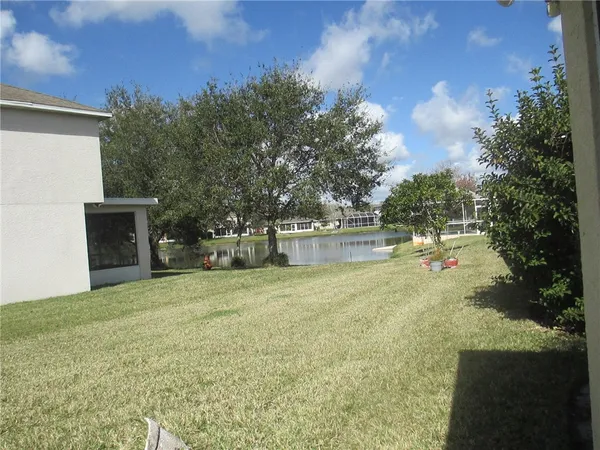 a view of a backyard