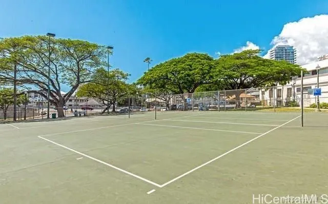 a view of outdoor space and tennis court