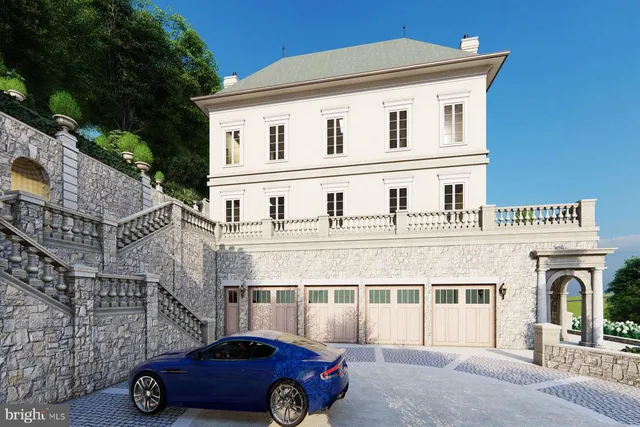 a car parked in front of a building