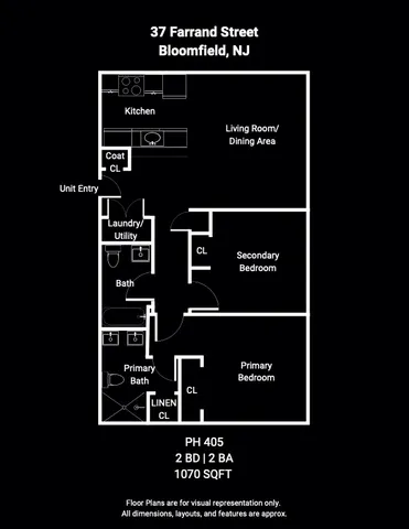 $599,000 | 37 Farrand Street, Unit PH405, Bloomfield, NJ 07003