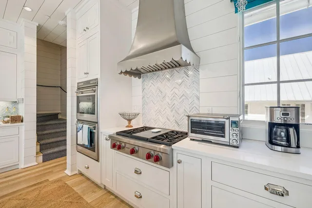 a very nice looking hall with a large window