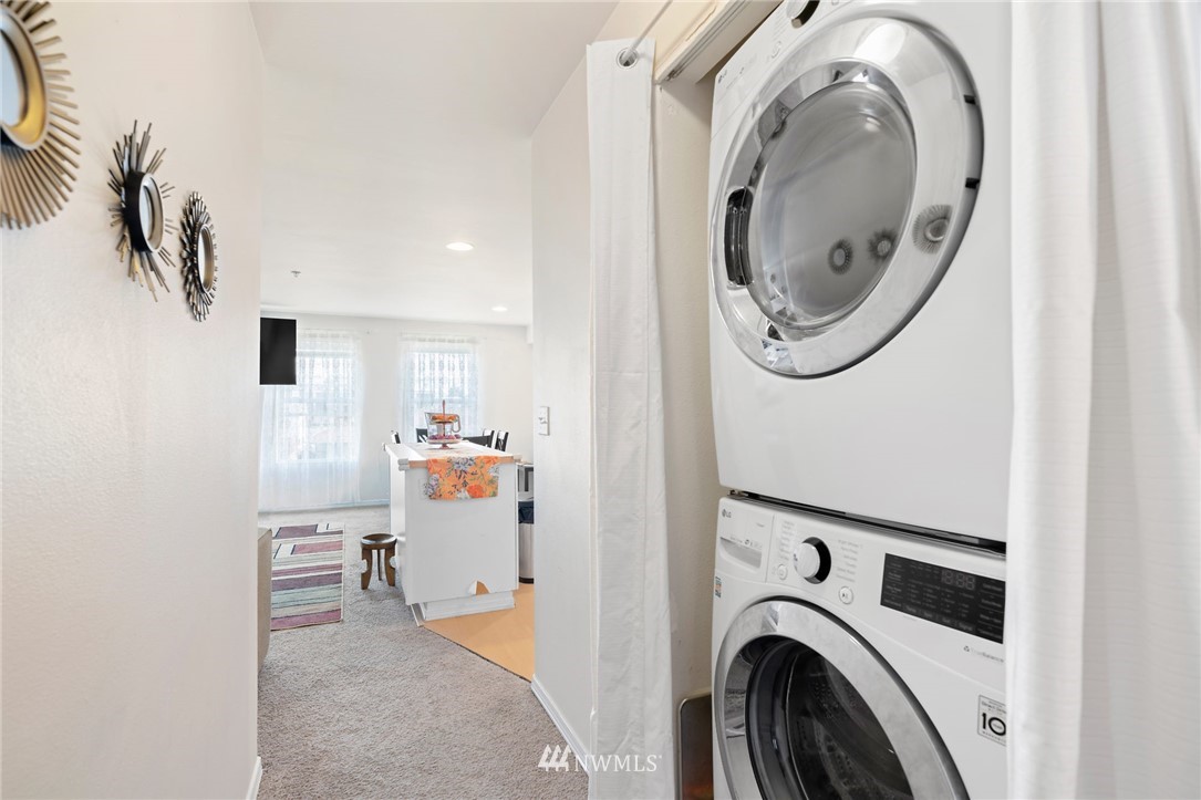 2522 Rucker Avenue, Unit 407 Everett, WA 98201 - Photo 21 of 30 a view of livingroom with washer and dryer