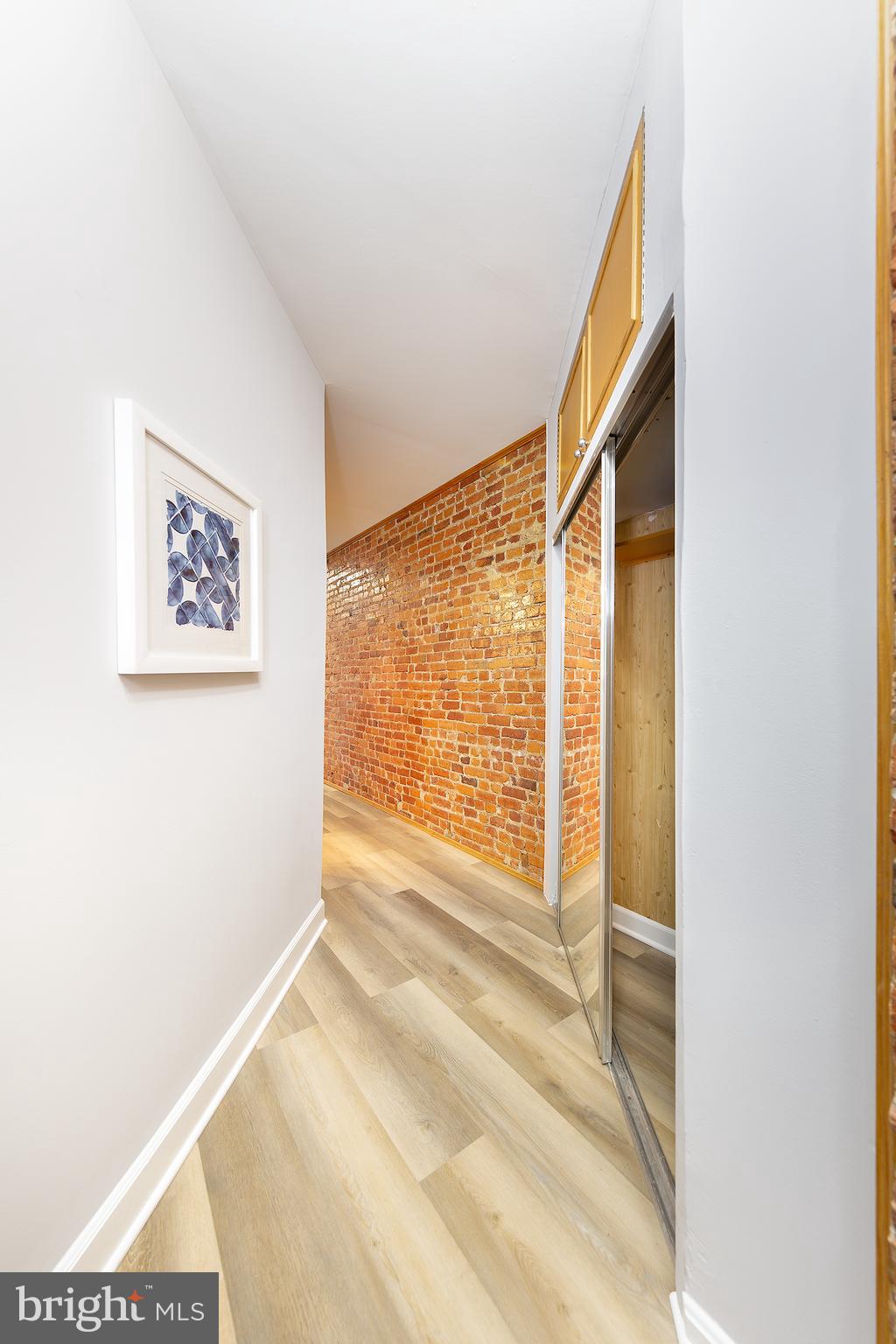 1706 U Street Northwest, Unit 104 Washington, DC 20009 - Photo 5 of 20 entry hallway, gorgeous brick wall through out