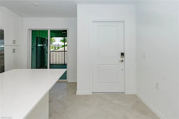 a view of a room with an empty space