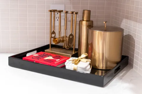 a view of a living room with furniture