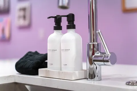 a front view of a house with a sink