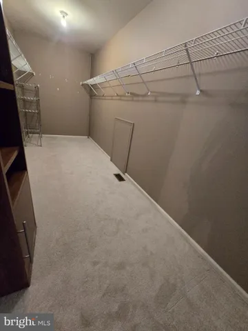 a view of a room with storage