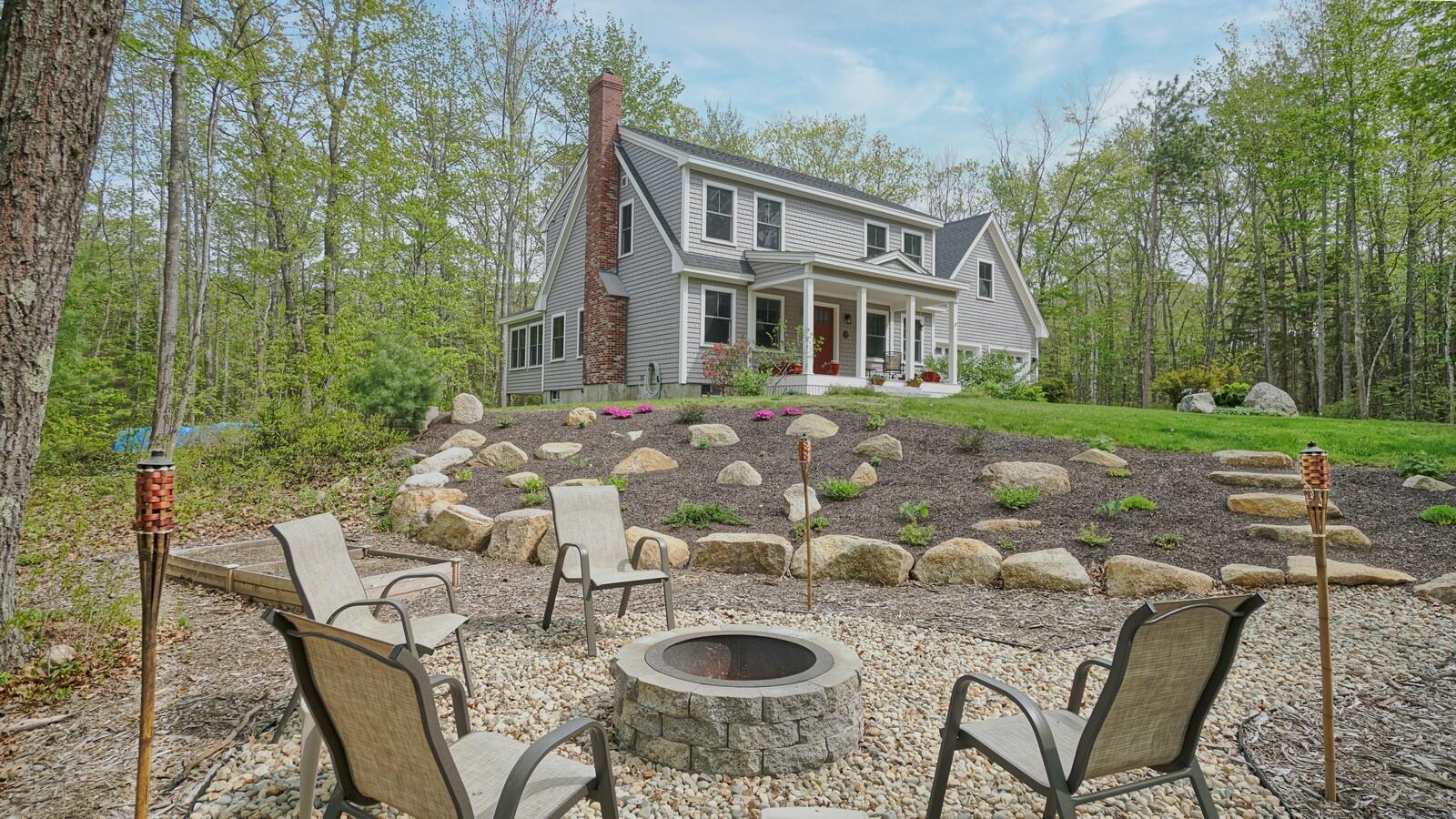 19 New Adams Road Kennebunkport, ME 04046 - Photo 40 of 51 Firepit & House