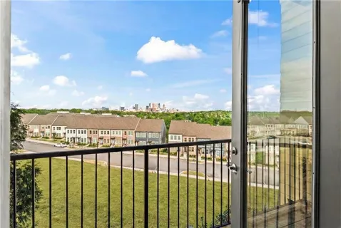 a view of city from balcony