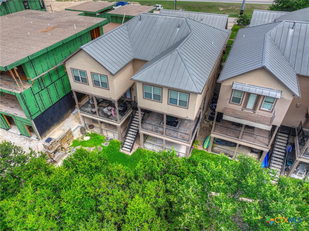1029 Gruene Road New Braunfels, TX 78130 - Photo 45 of 48 an aerial view of a house with a garden
