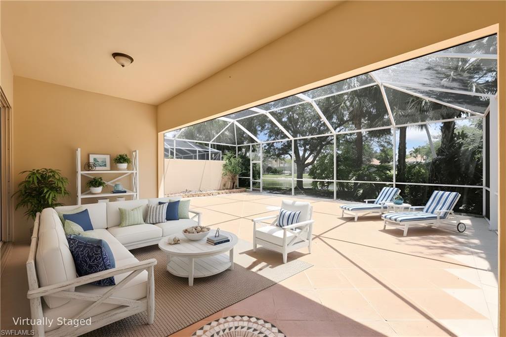 3000 Ellice Way Naples, FL 34119 - Photo 5 of 49 Virtually staged covered patio and screened-in Lanai