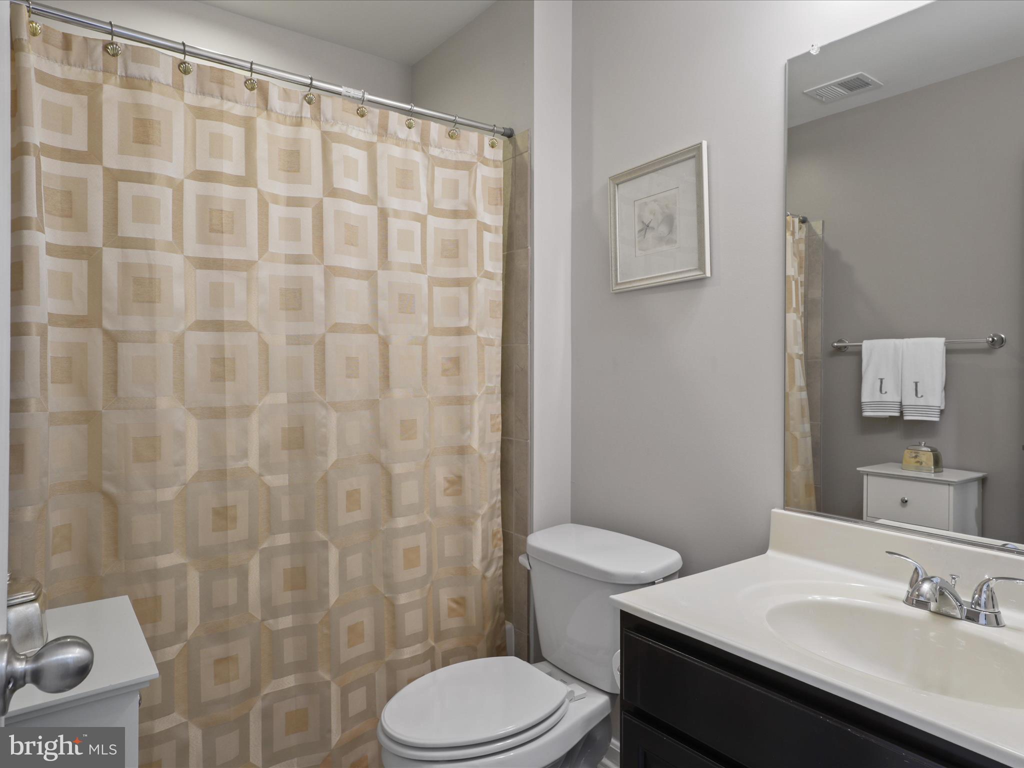 16006 Madison Ridge Place Gainesville, VA 20155 - Photo 9 of 48 a bathroom with a sink a toilet and shower curtain