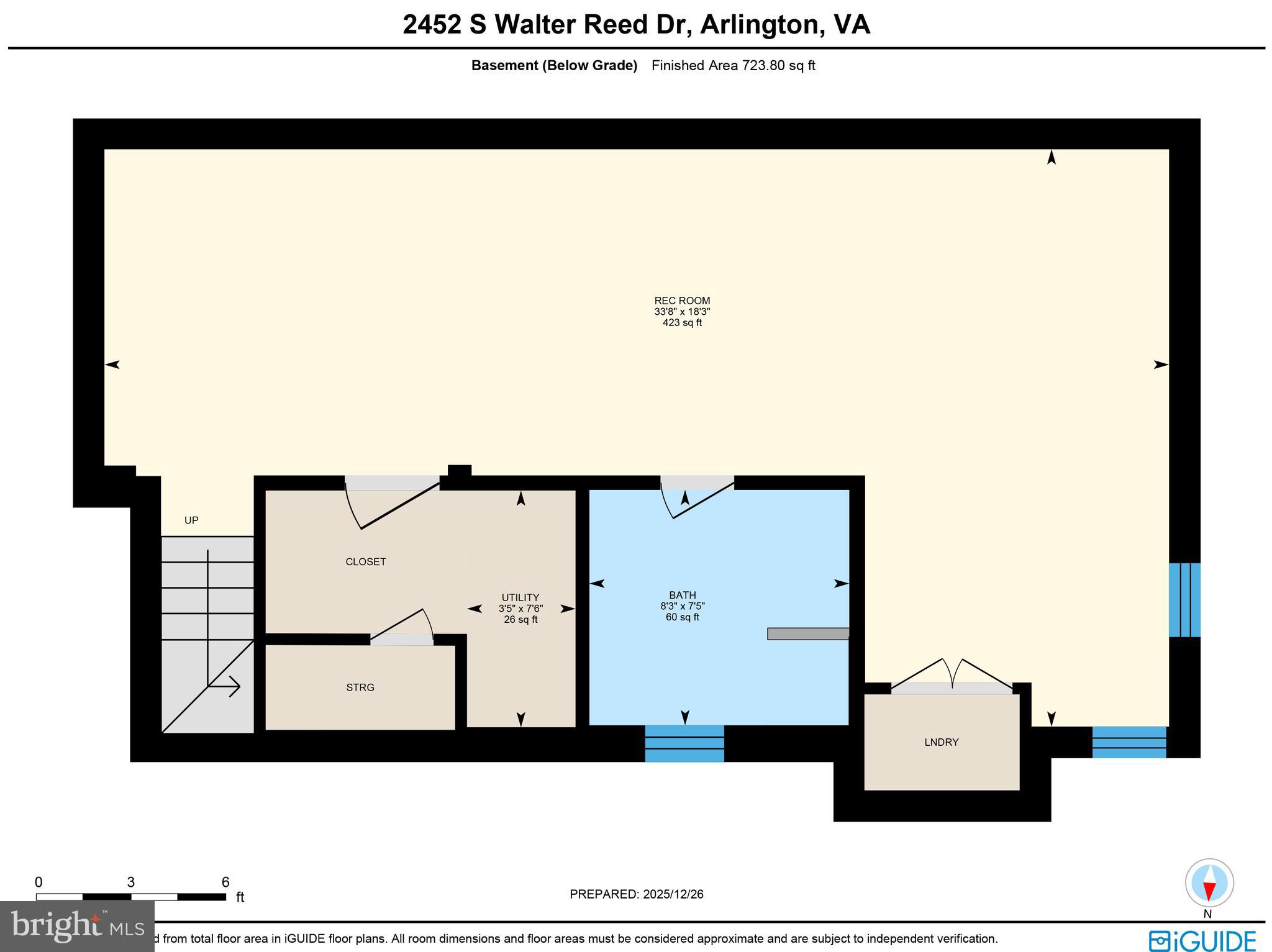 2452 South Walter Reed Drive, Unit 3 Arlington, VA 22206 - Photo 31 of 32 a picture of a floor plan