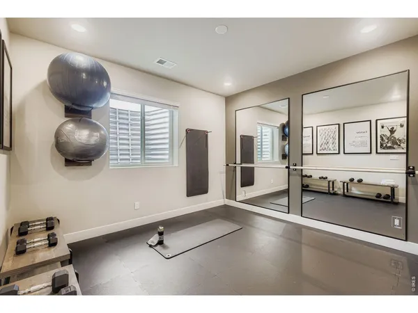 a view of a hallway with workspace