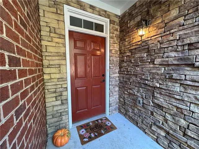 a view of front door of house