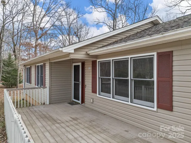 a view of a house with a large window