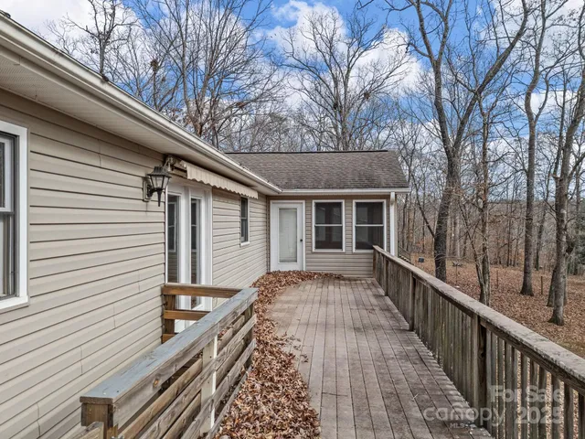 a view of a house with a large window