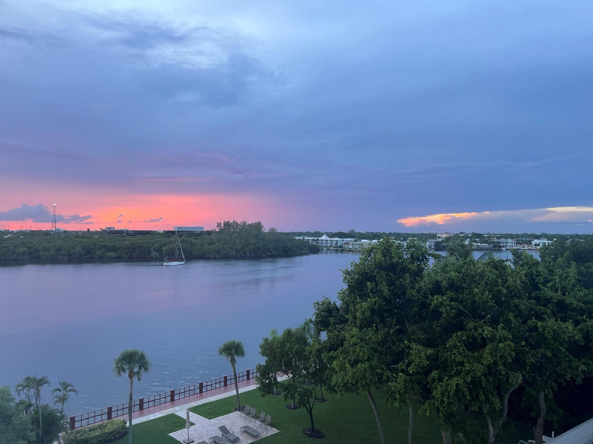 2121 North Ocean Boulevard, Unit 608W Boca Raton, FL 33431 - Photo 3 of 62 Sunset from the Balcony