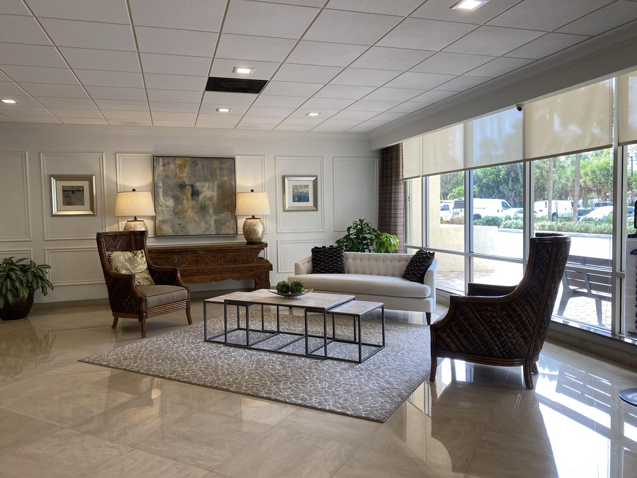 2121 North Ocean Boulevard, Unit 608W Boca Raton, FL 33431 - Photo 32 of 62 Renovated Lobby