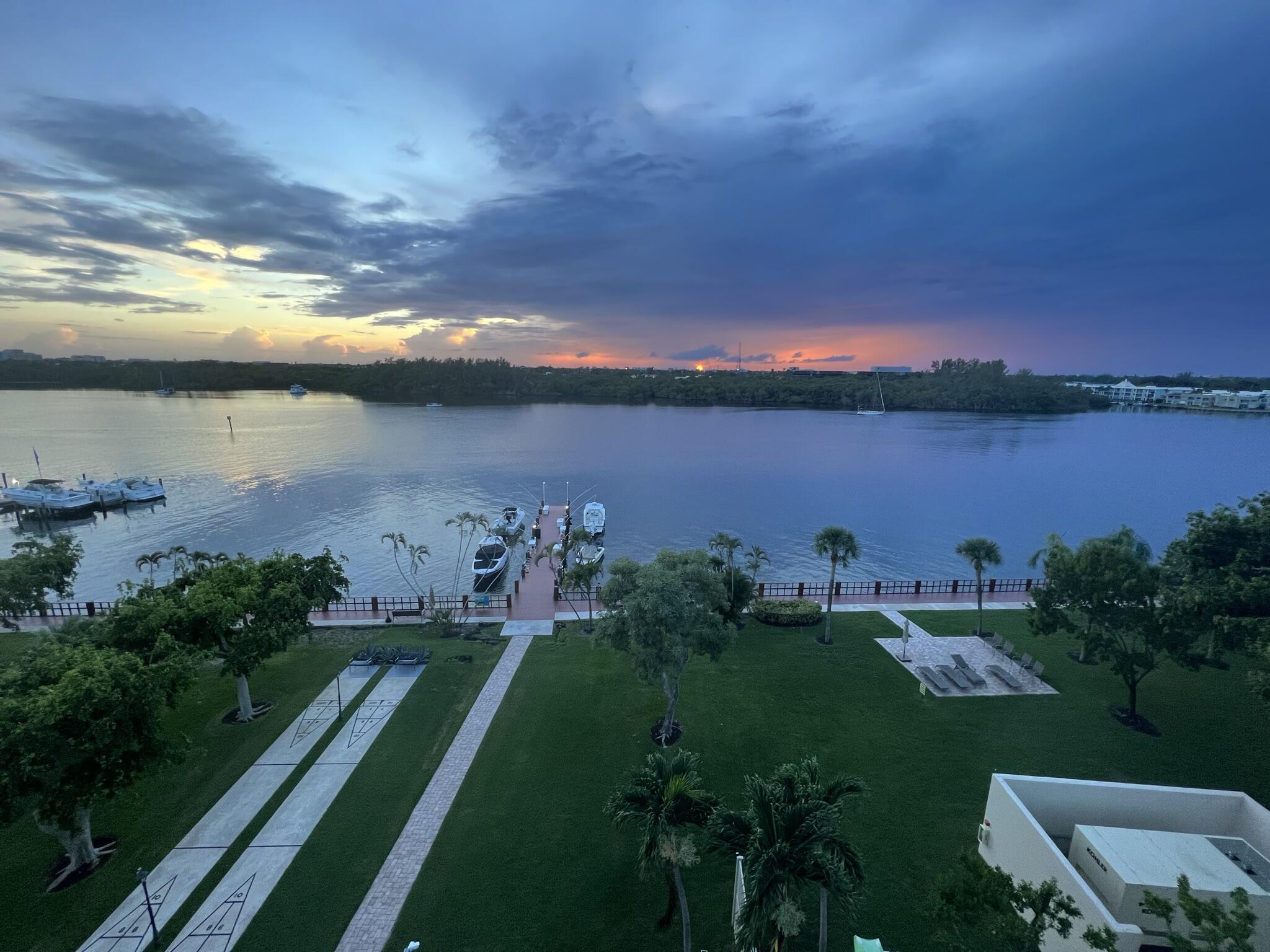 2121 North Ocean Boulevard, Unit 608W Boca Raton, FL 33431 - Photo 57 of 62 The Dock at Sunset