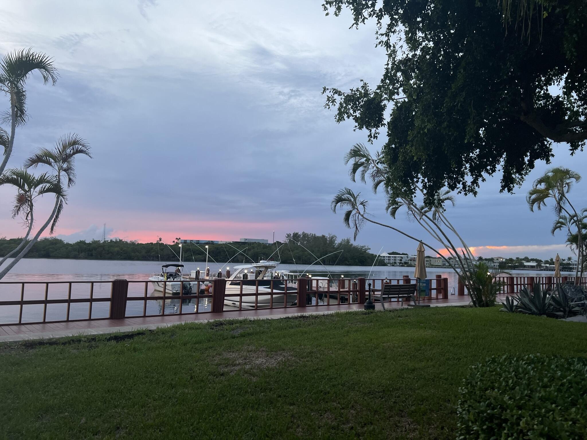 2121 North Ocean Boulevard, Unit 608W Boca Raton, FL 33431 - Photo 60 of 62 Dock at Sunset