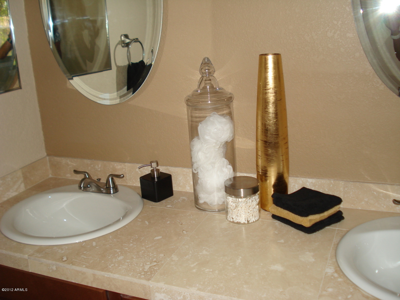 6157 North Granite Reef Road Scottsdale, AZ 85250 - Photo 23 of 29 Travertine countertops in Master Bath