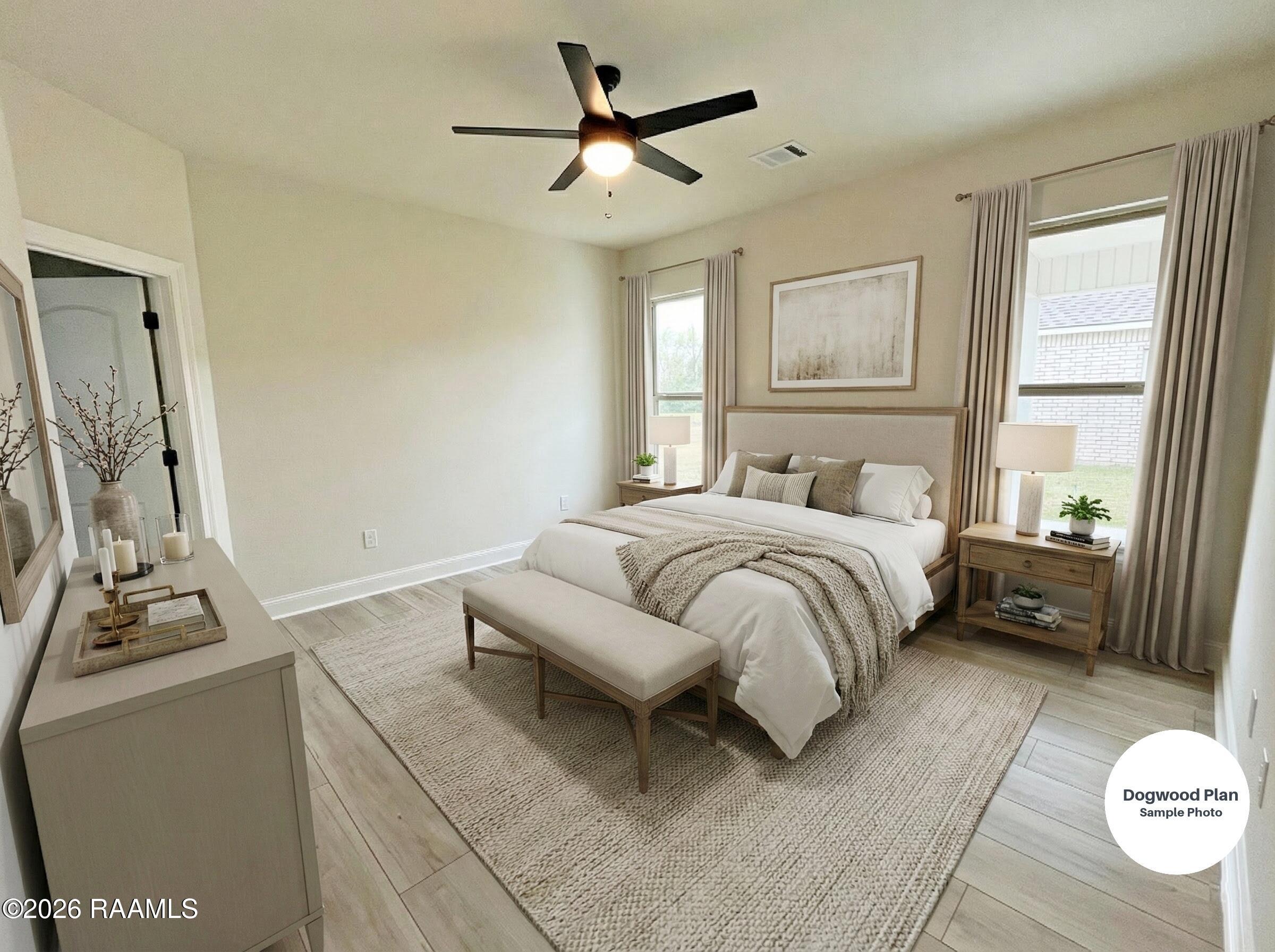 134 Ridley Lane Youngsville, LA 70592 - Photo 5 of 8 Primary Bedroom - Sample Photo