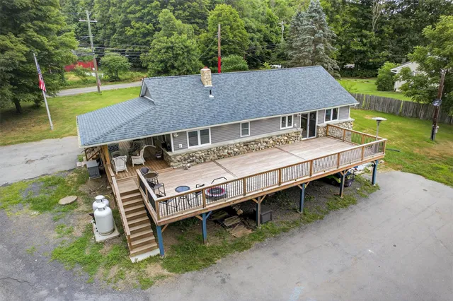 a living room with furniture and a couch