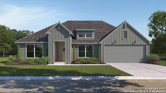 3151 Iron Canyon Bulverde, TX 78163 - Photo 1 of 1 a front view of a house with a garden and plants