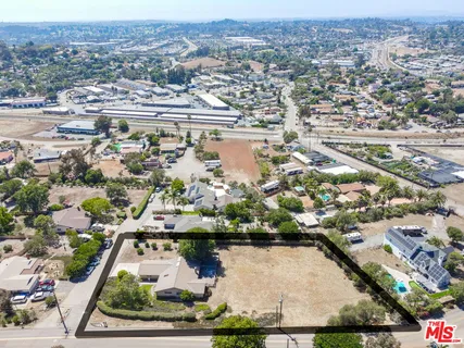 an aerial view of multiple house