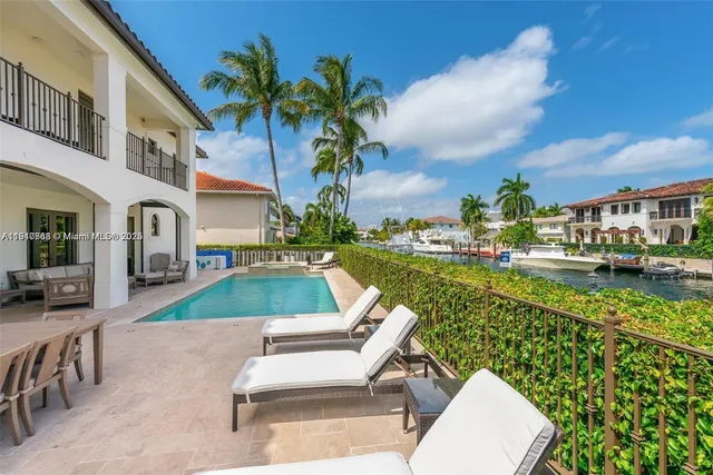 a view of a lake with houses