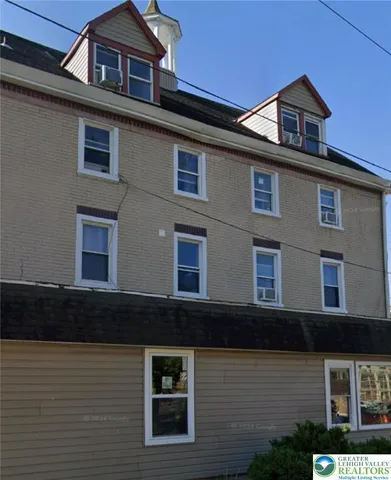 a front view of a building