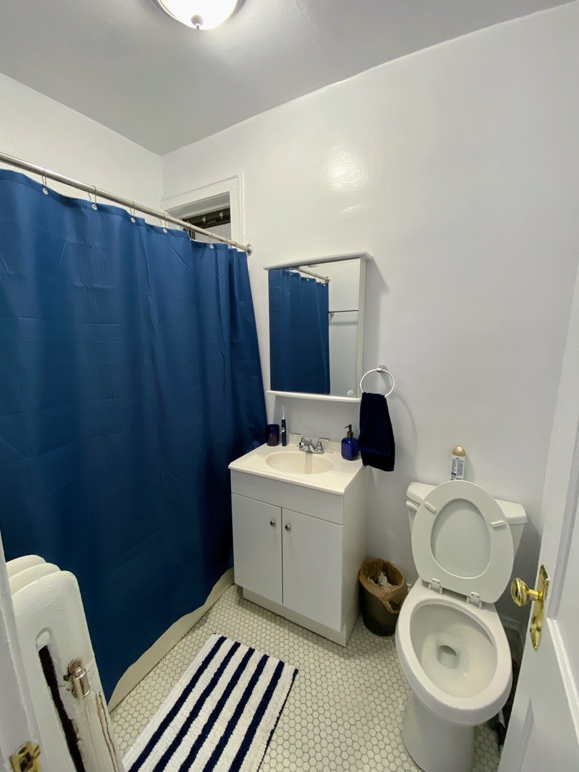 641 West Roscoe Street, Unit V2 Chicago, IL 60657 - Photo 9 of 9 a bathroom with a toilet a sink and bathtub
