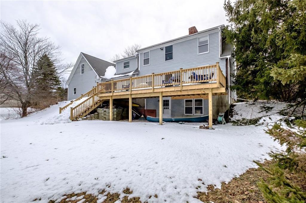313 Tuttle Road Cumberland, ME 04021 - Photo 34 of 35 Back Exterior View - New Deck Added 2106