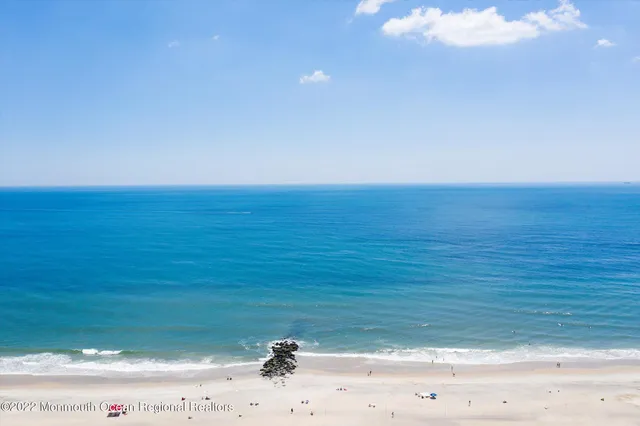 a view of beach and ocean