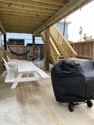 a view of outdoor space with seating