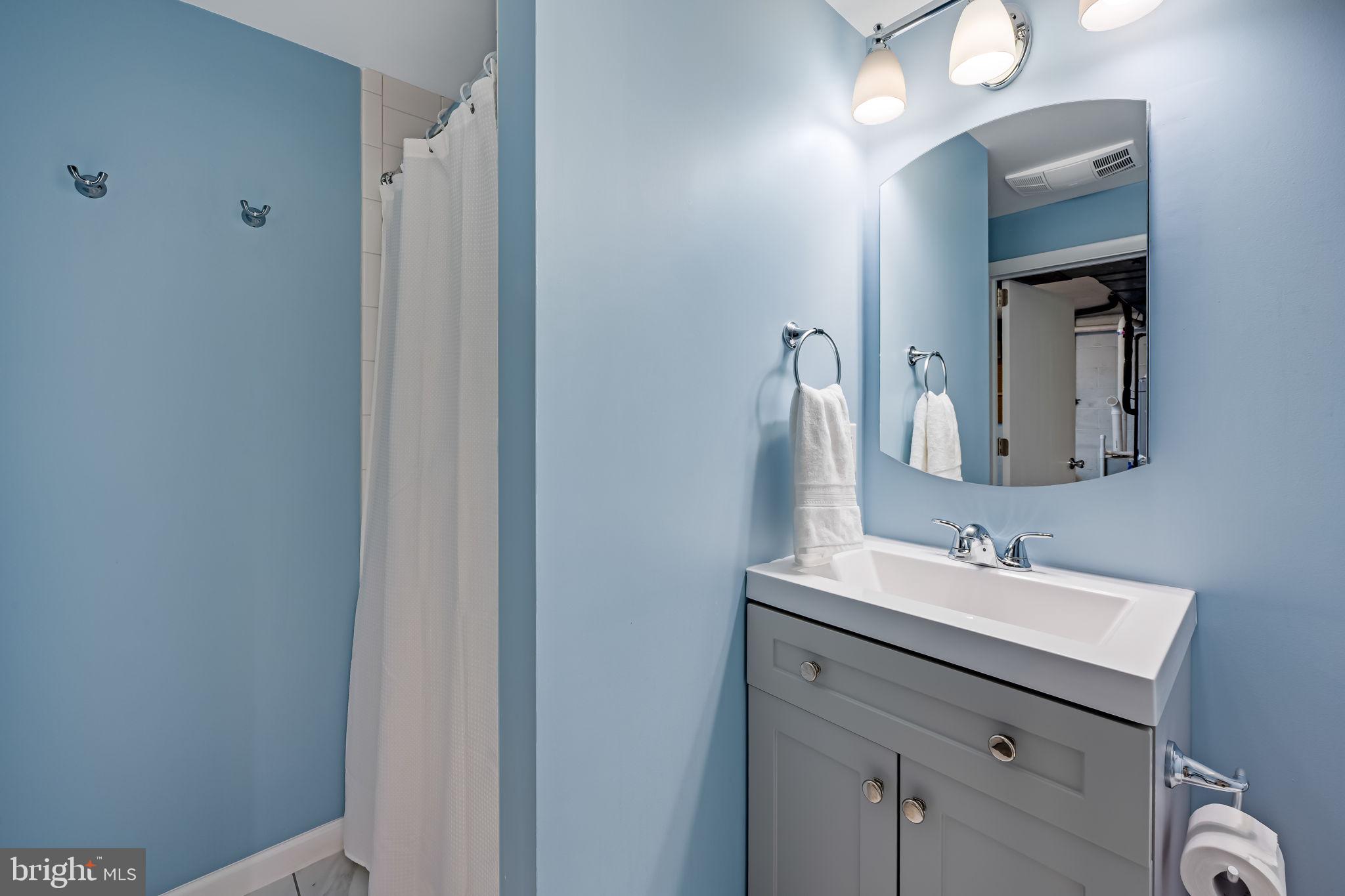210 Stanmore Road Baltimore, MD 21212 - Photo 28 of 39 a bathroom with a sink and a mirror