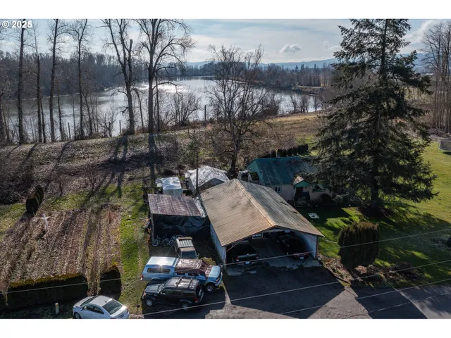 a view of a lake with a mountain