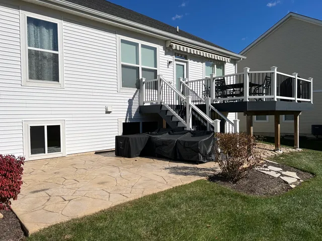a house view with a garden space