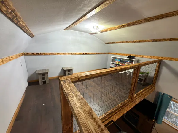 a utility room with furniture