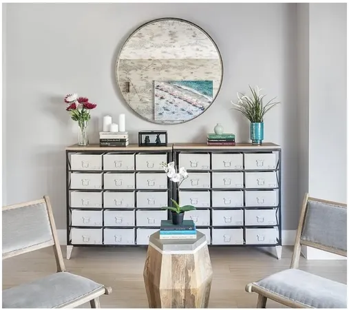 a view of a hallway with a potted plant