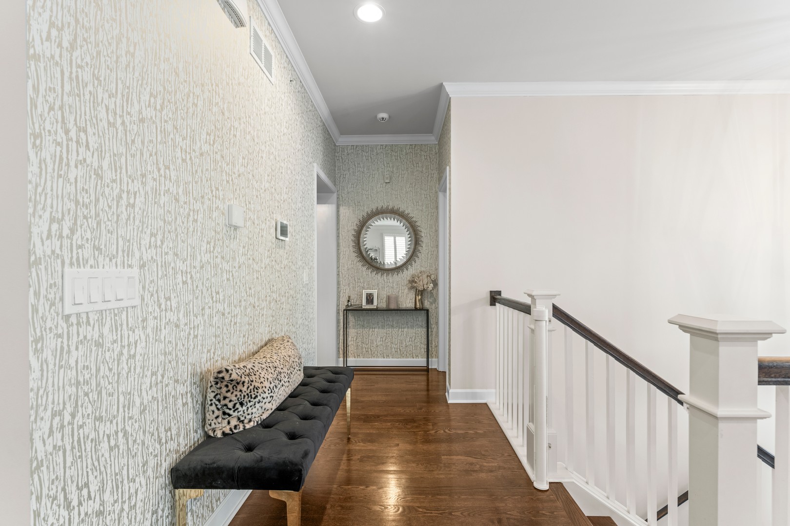 826 Chestnut Street Deerfield, IL 60015 - Photo 17 of 28 a view of a hallway with wooden floor and staircase