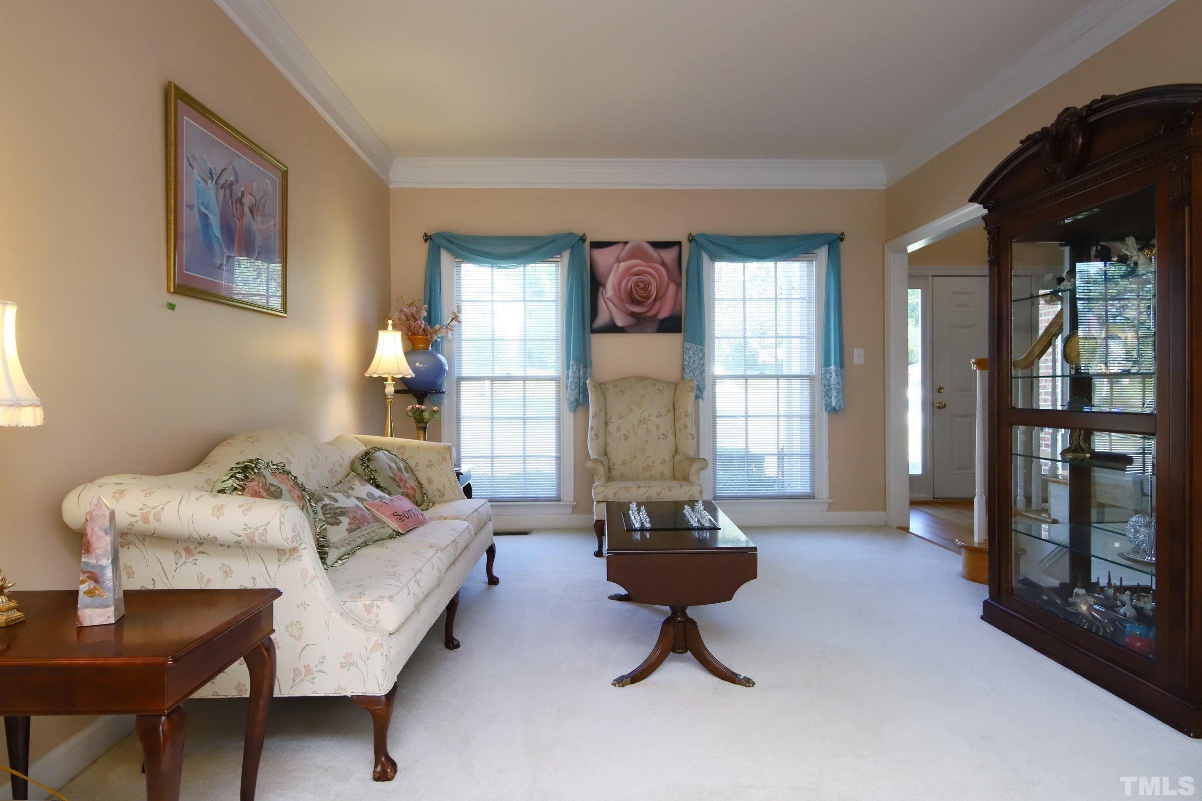 3307 Meadowrun Drive Durham, NC 27707 - Photo 12 of 29 a living room with furniture and a potted plant