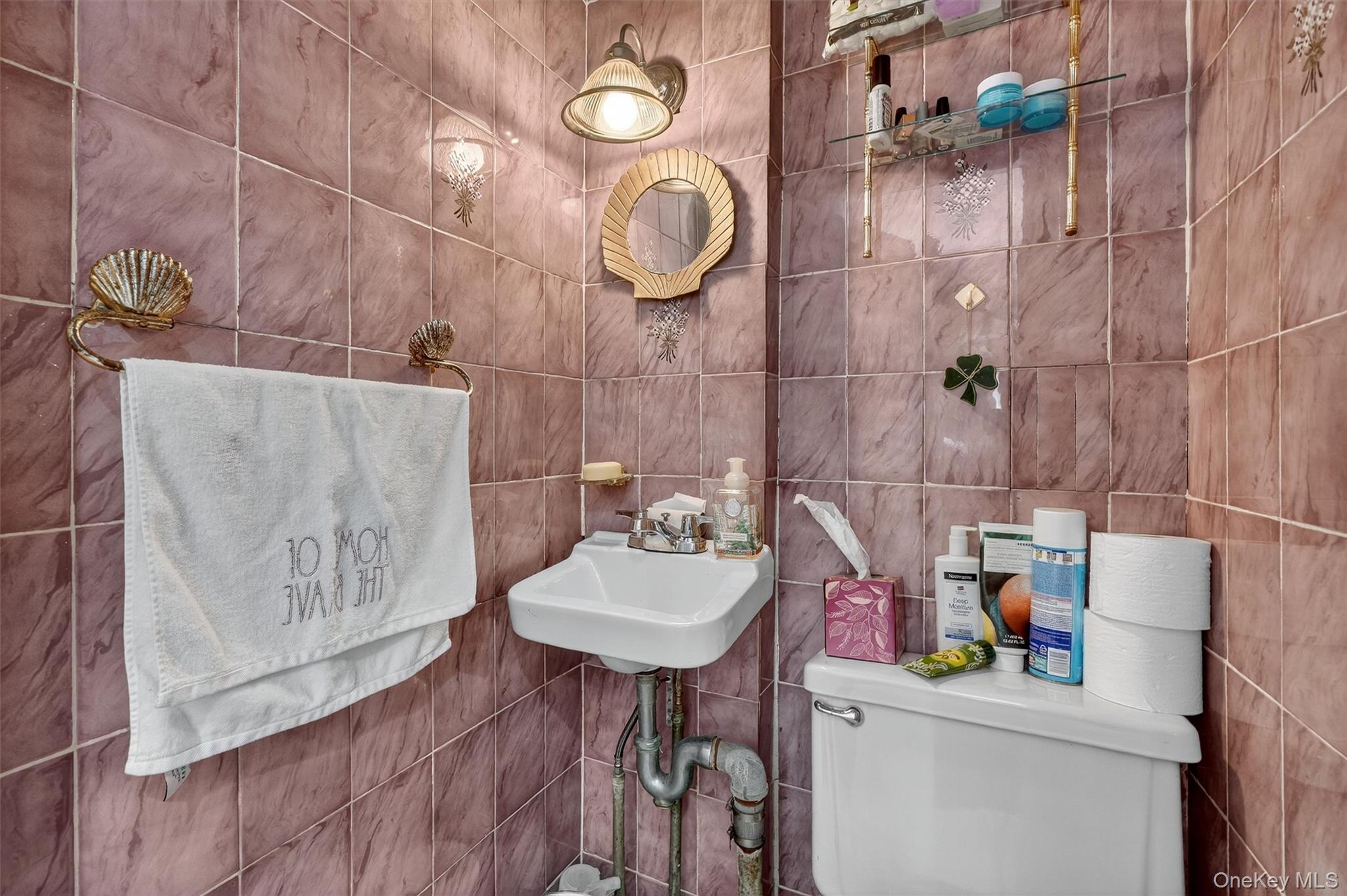 3384 Country Club Road Bronx, NY 10465 - Photo 25 of 48 Half bath with tile walls