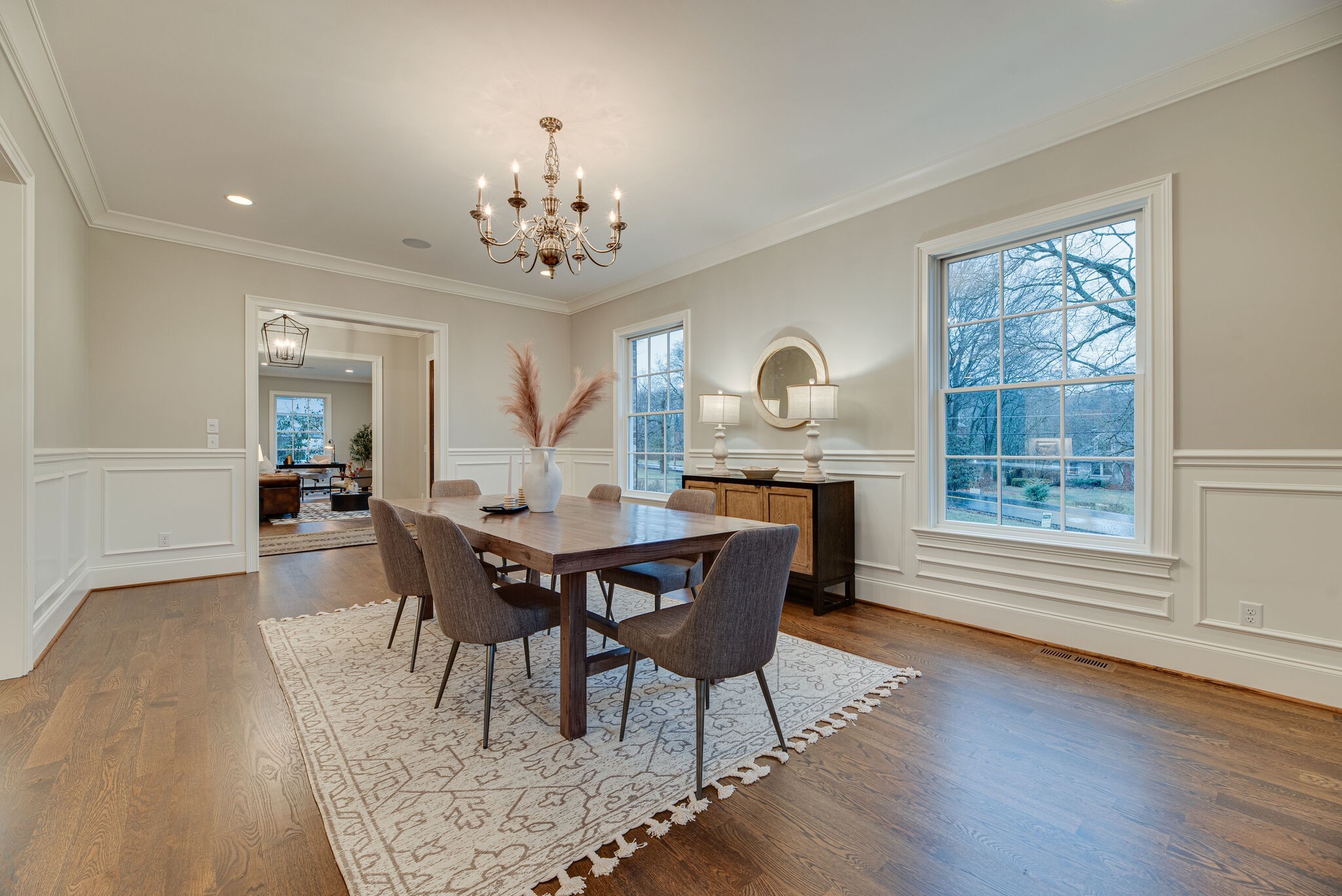 4220 Kirtland Road Nashville, TN 37215 - Photo 12 of 55 a view of a dining room with furniture window and wooden floor