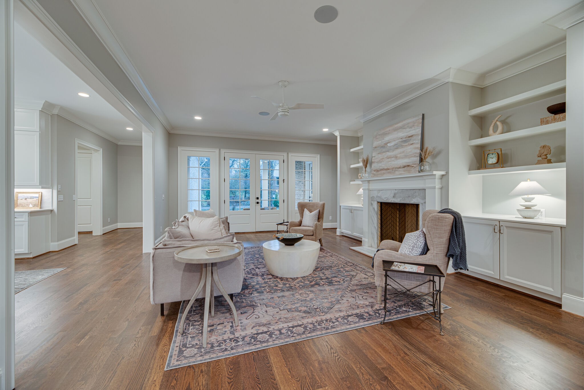 4220 Kirtland Road Nashville, TN 37215 - Photo 28 of 55 a living room with furniture a fireplace and a table