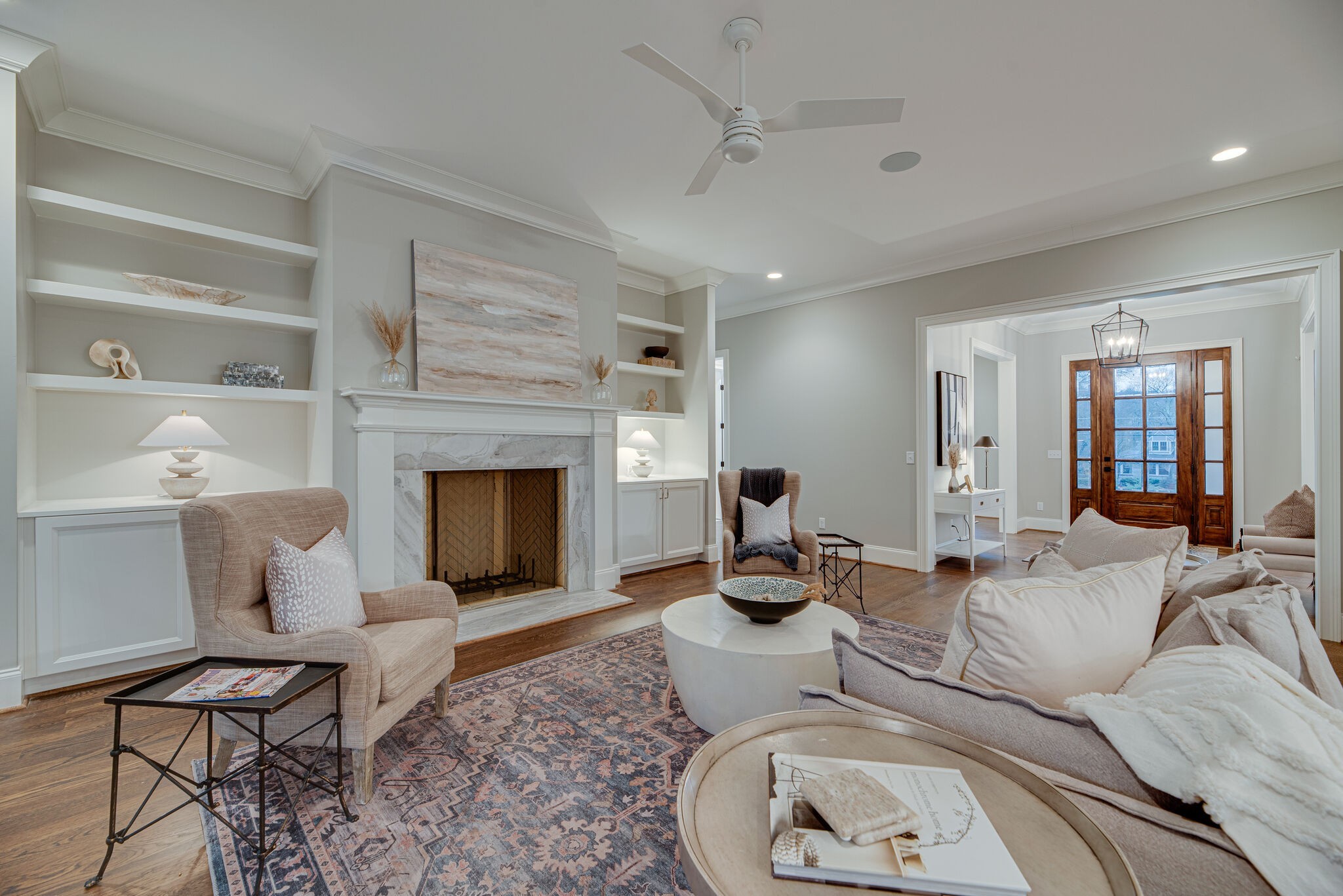 4220 Kirtland Road Nashville, TN 37215 - Photo 29 of 55 a living room with furniture and a fireplace